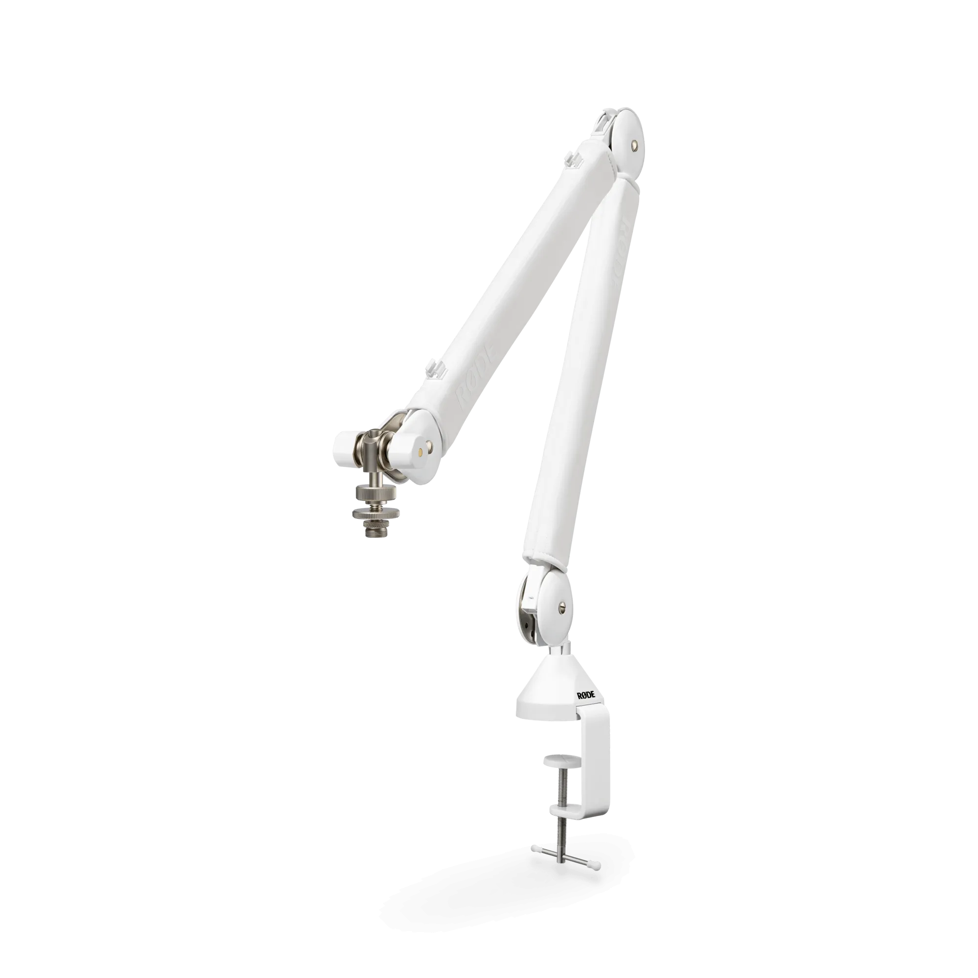 Rode PodMic USB Versatile Dynamic Broadcast Microphone And PSA1  Professional Studio Arm Combo - White