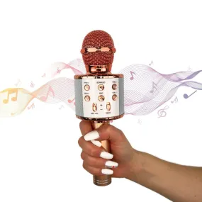 Rosegold Wireless Karaoke Microphone with LED Lights