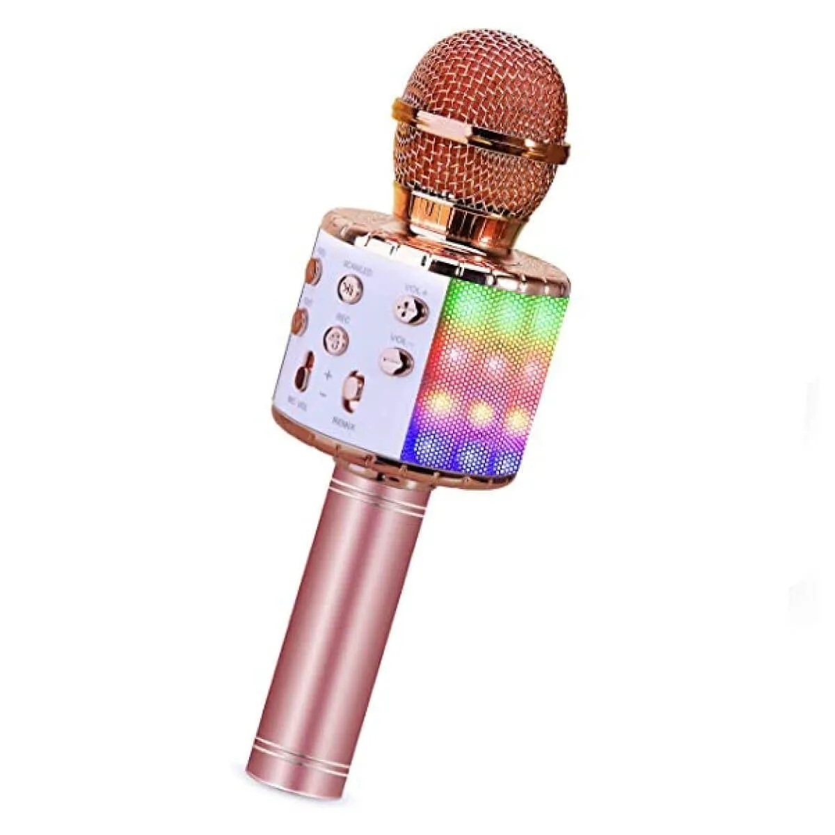 Rosegold Wireless Karaoke Microphone with LED Lights
