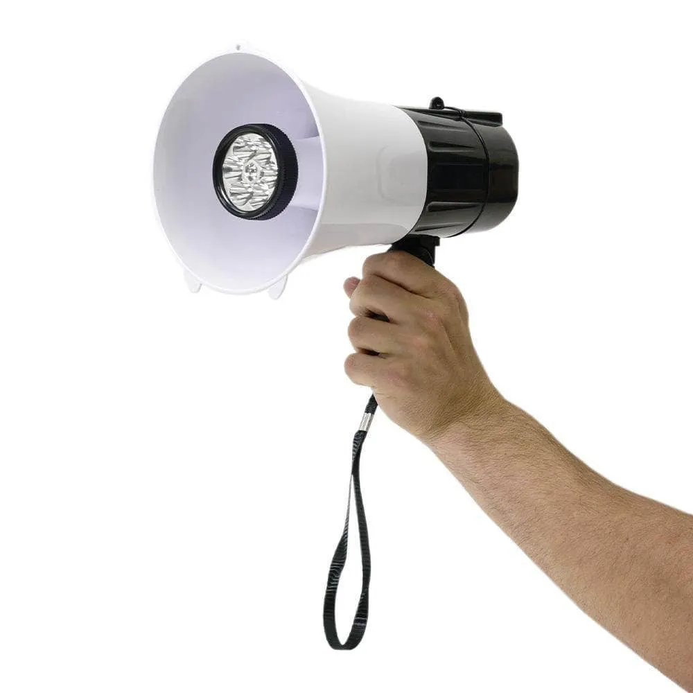 SA-MEGA10 - Lightweight Compact Megaphone Bullhorn with LED Lights and Siren