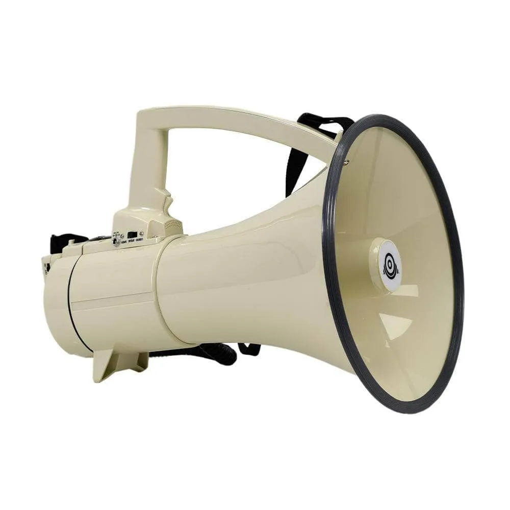 SA-MEGA4 Professional 10.75" Large Bell Megaphone Bullhorn with Detachable Microphone with AUX Input