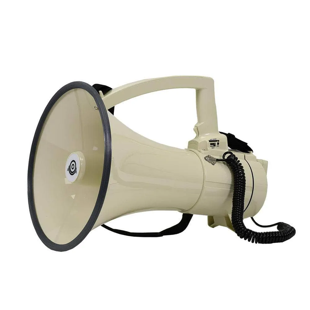 SA-MEGA4 Professional 10.75" Large Bell Megaphone Bullhorn with Detachable Microphone with AUX Input