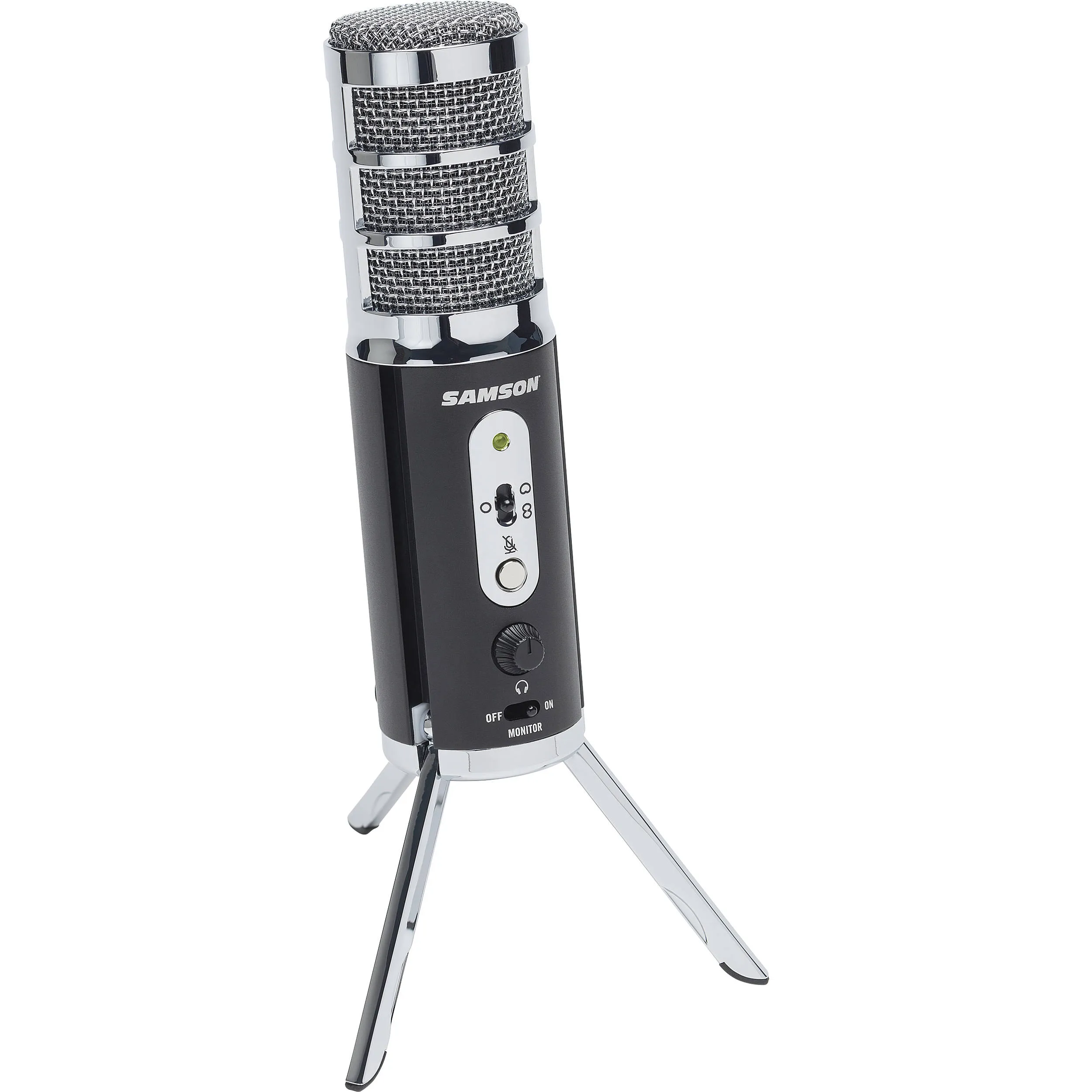 Samson Satellite USB/iOS Broadcast Microphone - Black/Silver