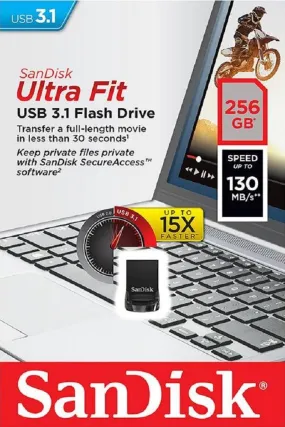 Sandisk Ultra Fit 256GB USB 3.1 Flash Drive, Speed Up to 130MB/s (SDCZ430-256G-G46)