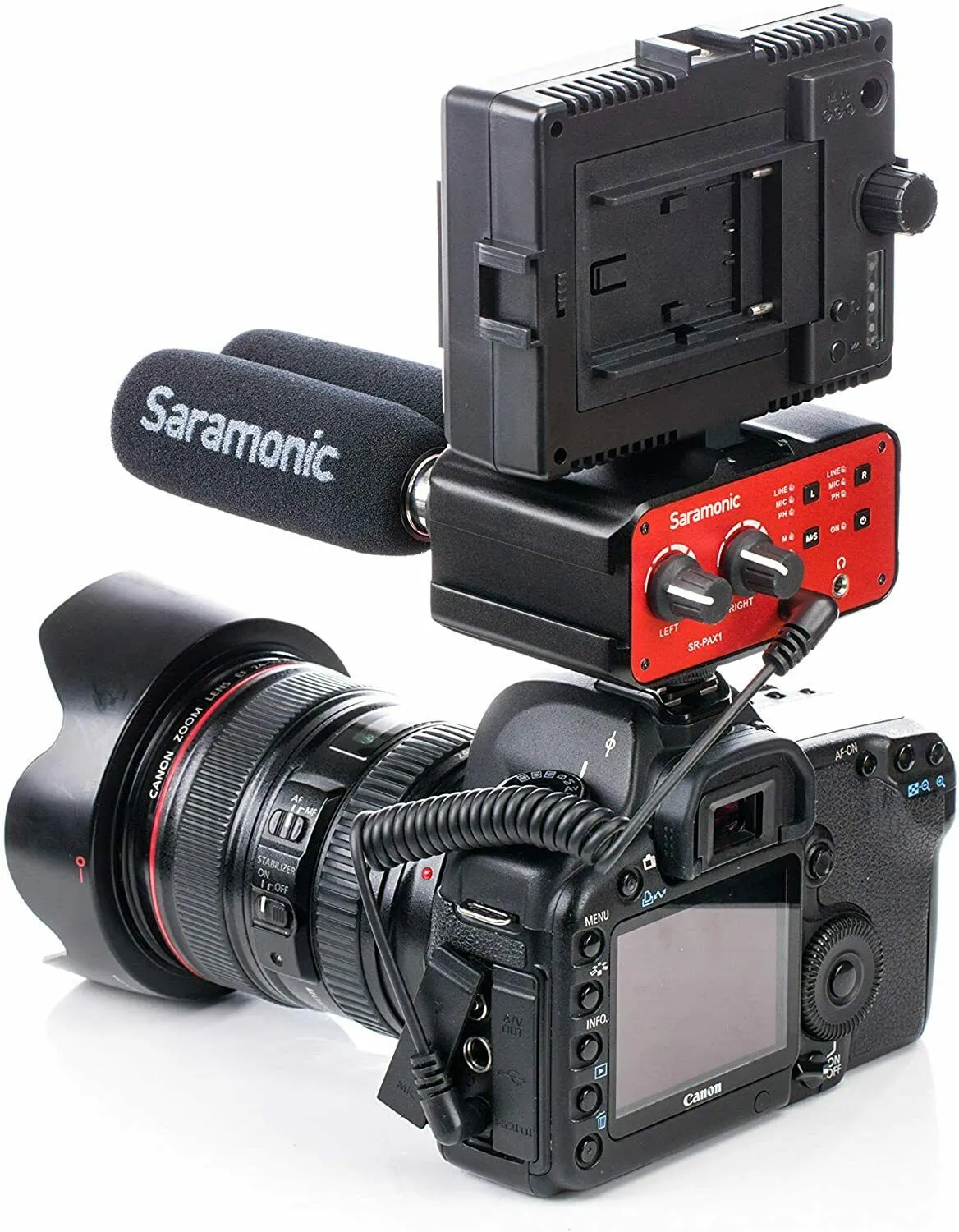 Saramonic SR-PAX1 2-Channel On-Camera XLR, 1/4" & 1/8" Audio Mixer,  48V Preamps