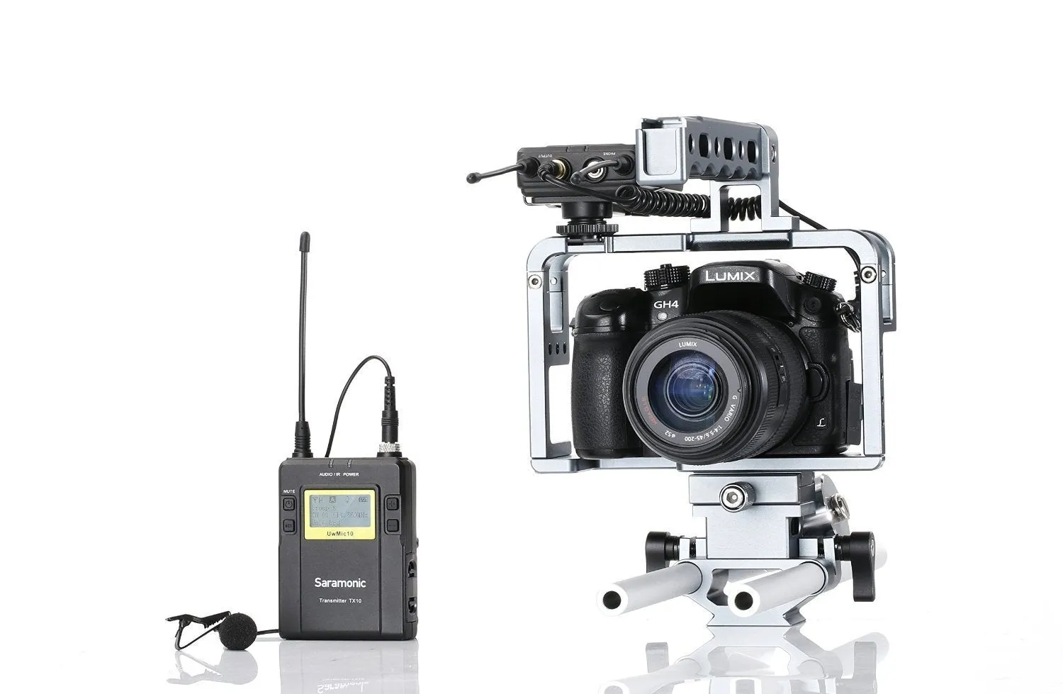 Saramonic TX10   RX10 96-Channel Digital UHF Wireless Lavalier Microphone System with Bodypack Transmitter, Portable Receiver and 3.5mm/XLR Outputs