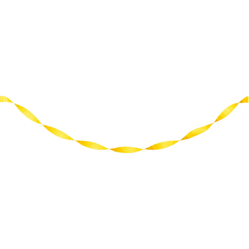 School Bus Yellow Crepe Paper Streamer 81ft  | 1ct