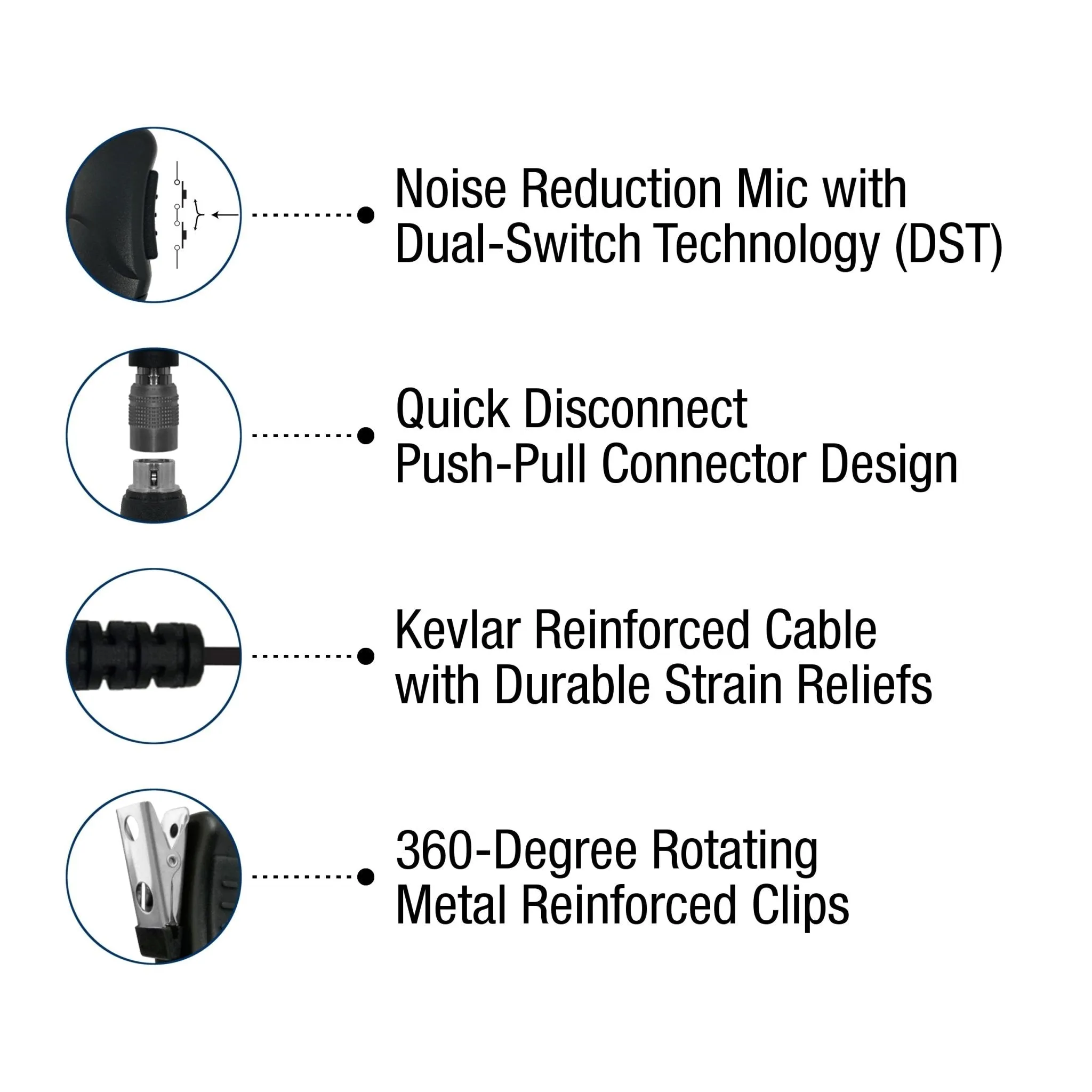 Sheepdog Quick Disconnect Lapel Mic, Motorola XTS