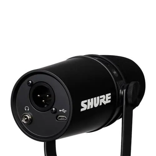 Shure Motiv MV7 Podcast Microphone w/ XLR, USB & Headphone Black
