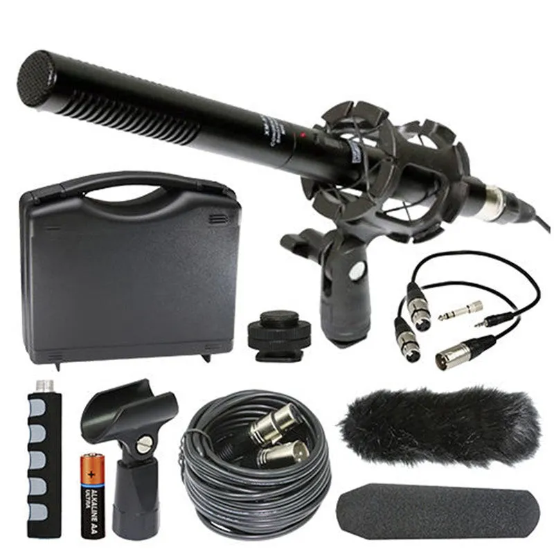 Sony UX570 Digital Voice Recorder Black   VidPro 1"Pr Shotgun Microphone Kit w/ Case and Accessory Kit