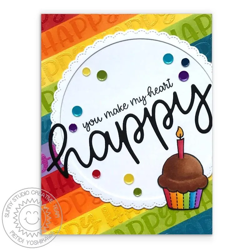SUNNY STUDIO: Happy Word Sunny Snippets