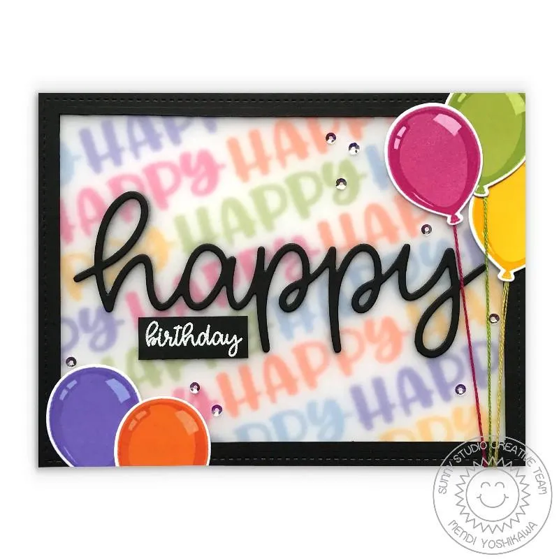 SUNNY STUDIO: Happy Word Sunny Snippets