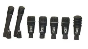 SUPERLUX DRK-F5H3 8 Piece Drum Kit Mic Set Microphone Drum Pack