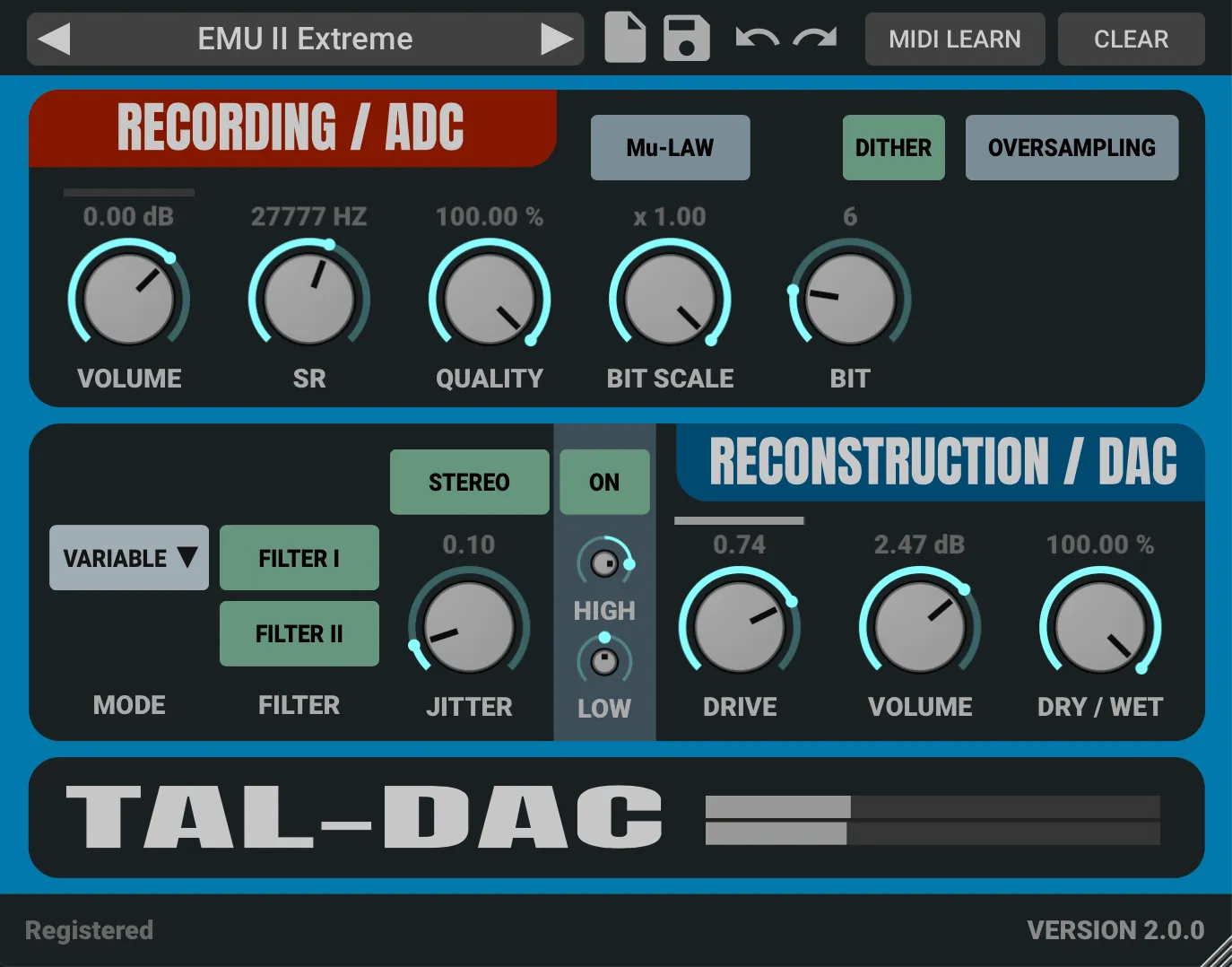 TAL - DAC Bit Crusher