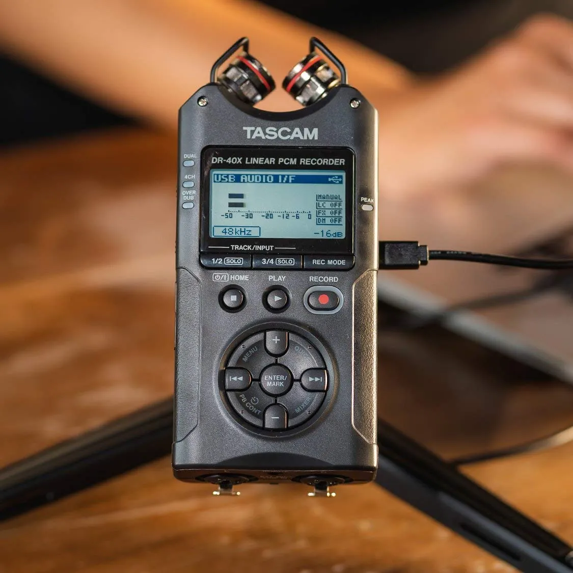 Tascam DR-40X Four-Track Digital Audio Recorder and USB Audio Interface