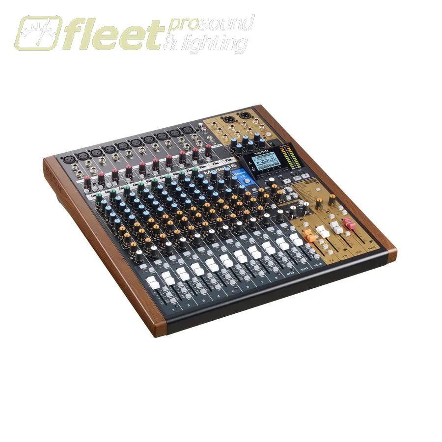 Tascam MODEL16 all-in-one Analog Mixer, Multi-Track Digital Recorder & Audio Interface