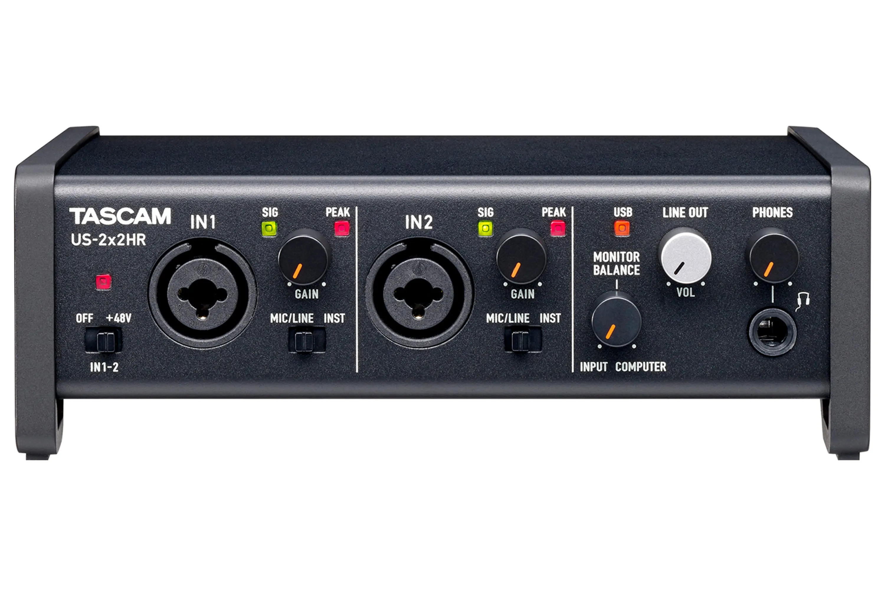 Tascam US-2X2HR 2-IN/2-OUT High Resolution USB Audio/MIDI Interface
