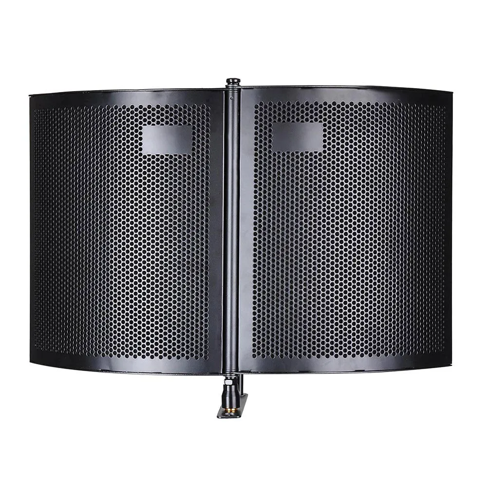 TheLAShop 2-Fold Studio Microphone Isolation Shield Vocal Filter Panel