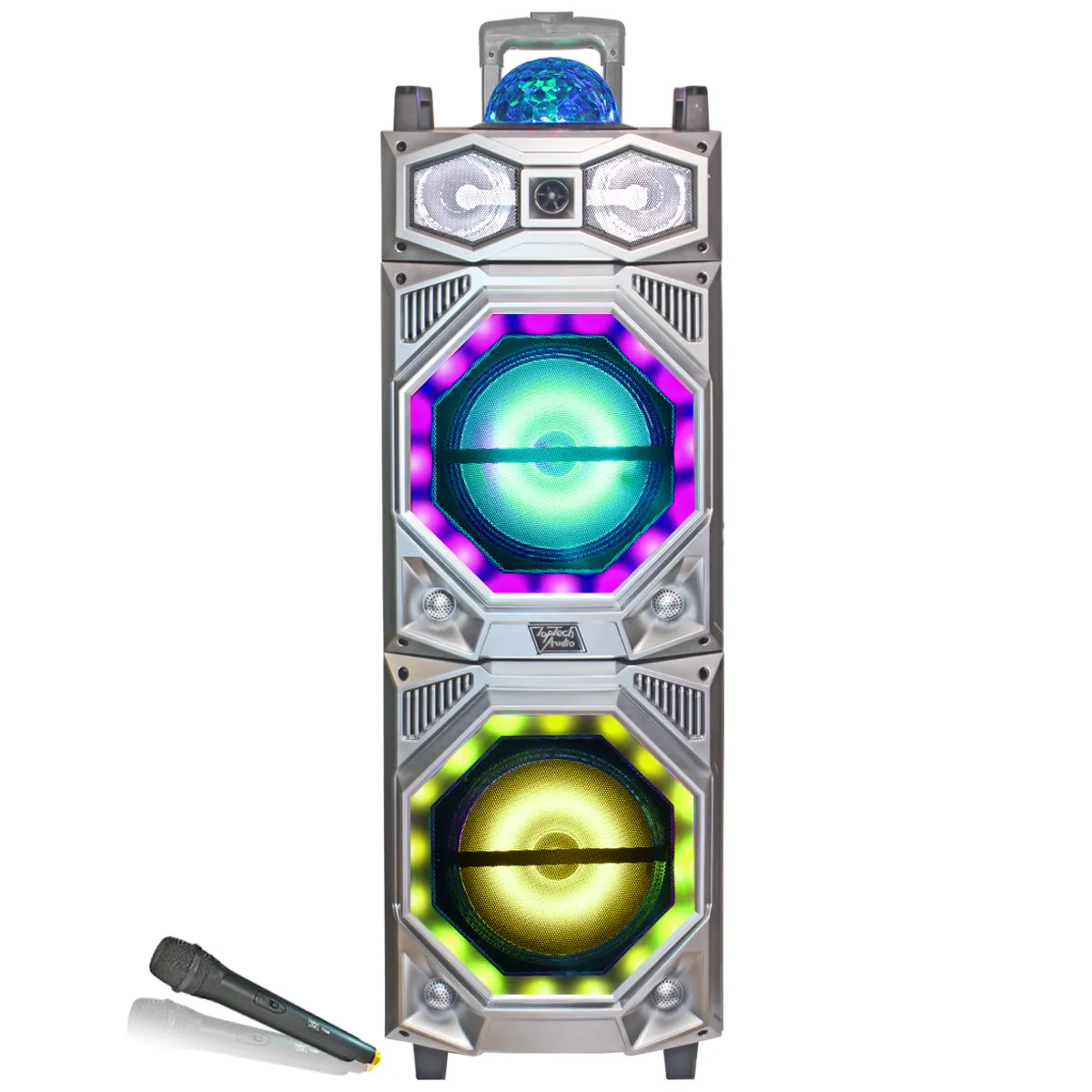 TOPTECH ANGEL-210 Portable Bluetooth Speaker with Dynamic Lights & Disco Ball