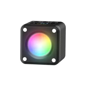 Ulanzi L2 RGB / Bi-Color COB Magnetic Mini Cube Video Light 800mAh with OLED Display, 1/4"-20 Screw Mount, Dual Cold Shoe for Vlog Vlogging Content Creation