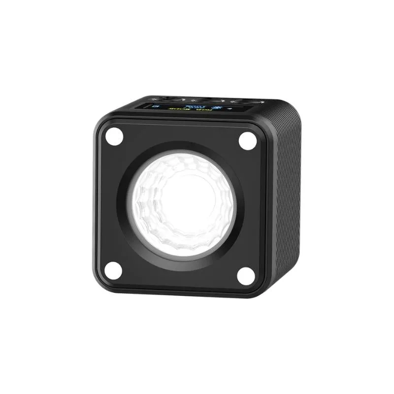 Ulanzi L2 RGB / Bi-Color COB Magnetic Mini Cube Video Light 800mAh with OLED Display, 1/4"-20 Screw Mount, Dual Cold Shoe for Vlog Vlogging Content Creation