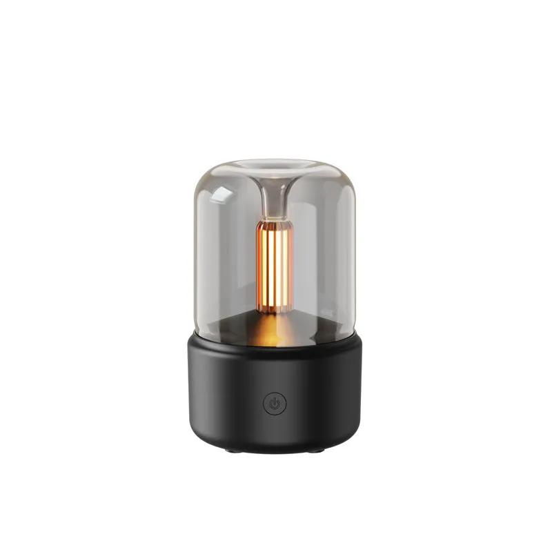 USB 120ml Compact Aromatherapy Candlelight Humidifier | LED Nightlight
