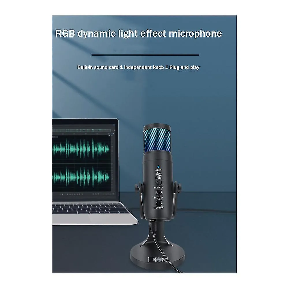 Usb Plug And Play Gaming Condenser Microphone Mc-Pw9