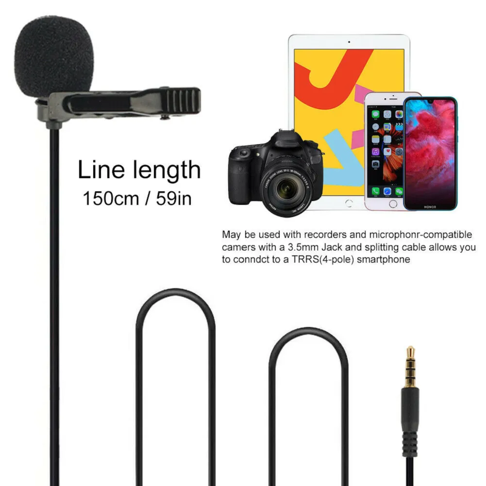VD-S1 Professional Lavalier Omnidirectional Conenser Lapel Microhpone