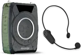 Winbridge Bluetooth 5.0 Voice Amplifier with Wireless Mic Headset, Waterproof Personal Microphone Wireless Voice Amplifier,