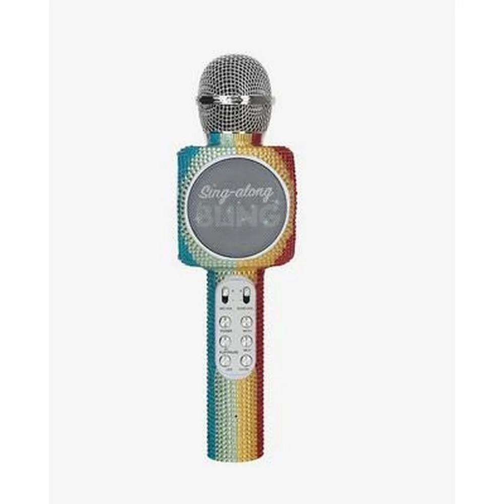 Wireless Express Sing-along Rainbow Bling Karaoke Microphone & Bluetooth Speaker All-in-one