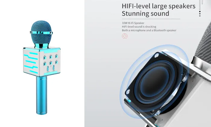 Wireless Microphone For Singing Recording - Blue