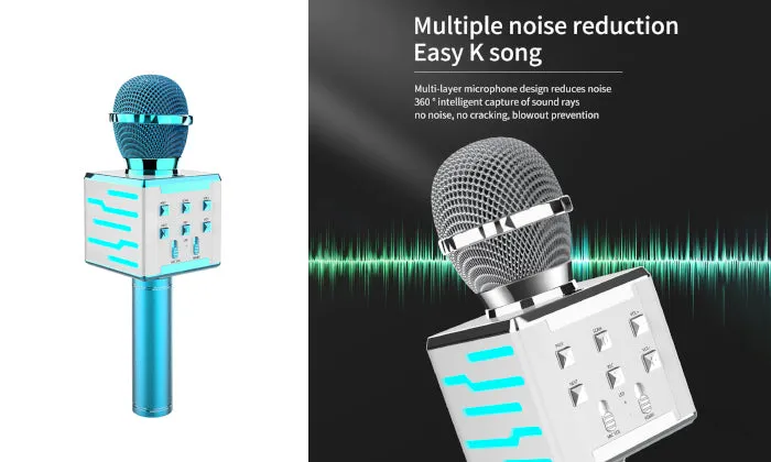 Wireless Microphone For Singing Recording - Blue