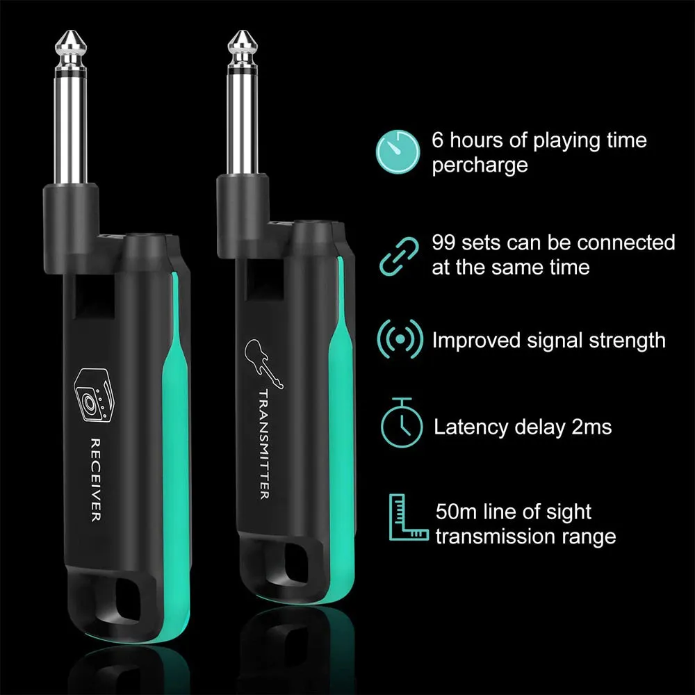 WS-70 Wireless Ukulele Transmitter & Receiver Easy to use Plug & play.