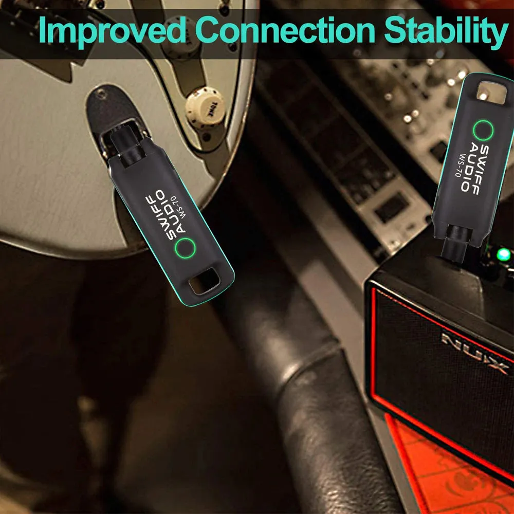 WS-70 Wireless Ukulele Transmitter & Receiver Easy to use Plug & play.