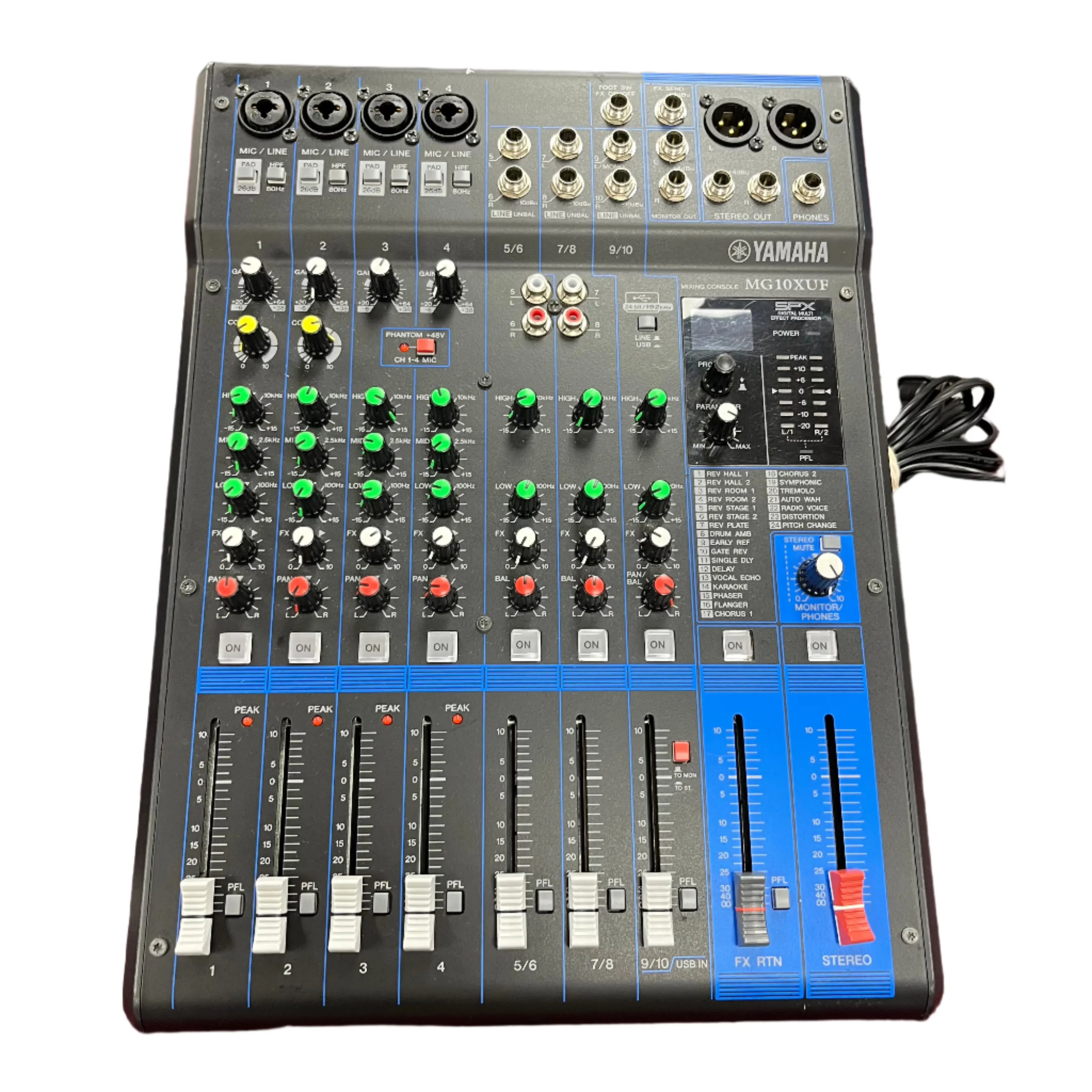 Yamaha MG10XUF Mixer w/AC Supply