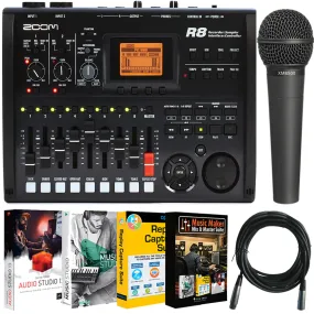 Zoom R8 Multi-Track Tabletop Recorder   Behringer XM8500 Vocal Microphone Accessory Kit