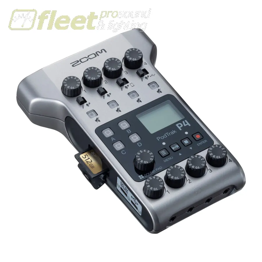 Zoom ZP4 PodTrak P4 Ultimate Recorder for Podcasting
